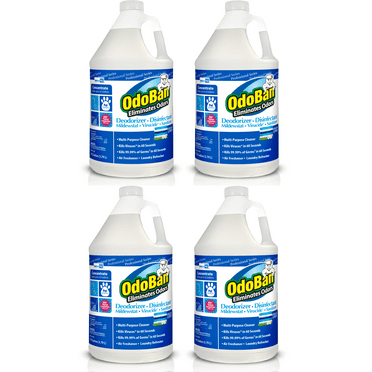 OdoBan Professional Cleaning Odor Eliminator and Disinfectant, Fresh Linen, 1 Gallon Concentrate 4-Pack