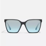 Quay Australia Level Up Square Sunglasses Black Silver Flash