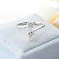 thumbnail image 5 of solitaire jewels 2TCW Pear and Round Moissanite Toi Et Moi Engagement Ring For Women, 10K White Gold, 5 of 8