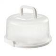 thumbnail image 4 of Round Cake Carrier Container Stand With Lid And Handle For Transport Storage Kitchen Transparent Portable Cake Box, 4 of 7