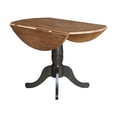 thumbnail image 6 of Solid Wood 42 in. Round Dual Drop Leaf Dining Table in Hickory/Washed Coal, 6 of 7