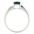 thumbnail image 4 of 1.5 ct Cushion Cut Natural London Blue Topaz Solitaire Engagement Ring for Women in 18K White Gold, 4 of 5