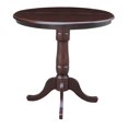 thumbnail image 4 of International Concepts 36-Inch Round Top Pedestal Table with 12-Inch Leaf, 36-Inch Counter Height, Rich Mocha, 4 of 4