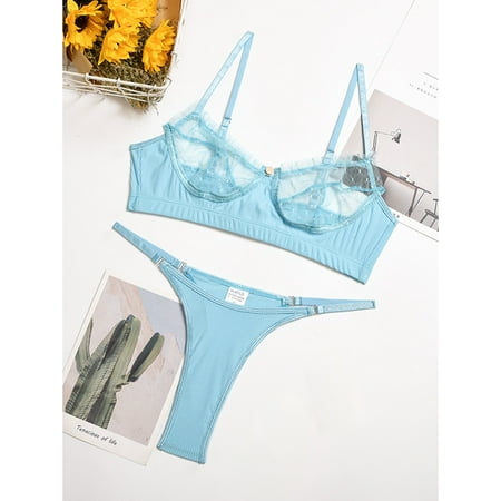 

See-Through Tulle 2 Pieces Lingerie Set