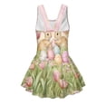 thumbnail image 5 of COEQINE Girls One Piece Swimsuit with Attached Liner, Scoop Neck V-Back Swim Dress for Swim Lessons, Polyester Spandex Bathing Suit for Girls 3-4 Year Olds, Easter Bunny Egg Tulip Lawn, 5 of 8