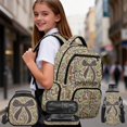 thumbnail image 2 of Pzuqiu Brown Camo Bow School Backpack Set for Girls 4 Piece with Lunch Box,Pencil Case,Water Bottle Holder,17 Inch Large Capacity Schoolbag with Adjustable Straps for Elementary Middle School, 2 of 7