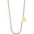 thumbnail image 2 of Ss/Gold Plated Sterling Silver/Gold-Plated Small Offset Initial Necklace Made In United States xna660gp, 2 of 5