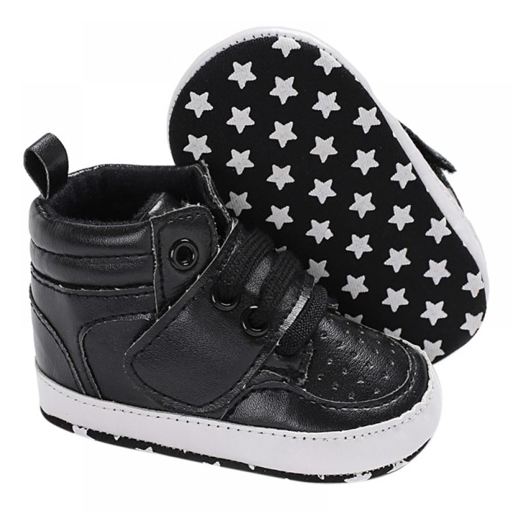 Baby Boys High-Top Ankle Sneakers Infant Slippers Anti-Slip Soft Sole ...
