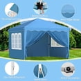 thumbnail image 7 of LAZY BUDDY 10' x 10' Pop-up Canopy Tent Straight Leg Canopy Outdoor Folding Shelter with 4 Removable Sidewalls for Camping, Wedding, Party, Commercial Tent with 4 Sandbags and Roller Bag - Blue, 7 of 7