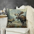 thumbnail image 2 of SHANXI Forest Animals Throw Pillow Cover Cabin Decorative Pillowcase, Rustic Camper Woodland Animal Wildlife Theme for Sofa Bed Room Home Decor 12x12in, 2 of 5