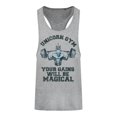thumbnail image 1 of Grindstore - Camiseta Sin Mangas Unicorn Gym Espalda de Nadador para Hombre (Gris), 1 of 3