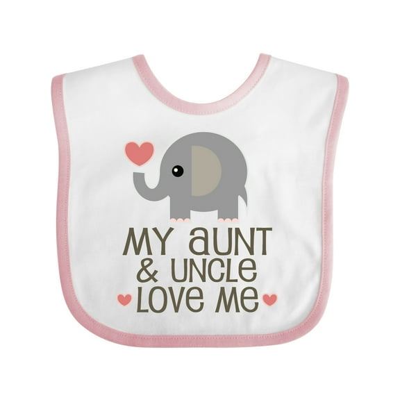Inktastic Aunt and Uncle Love Me Nephew Boys or Girls Baby Bib