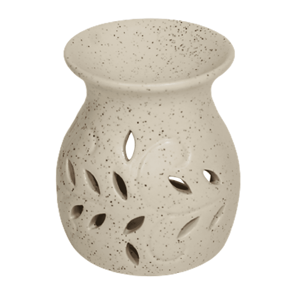 Hosley Leaf Ivory Tealight Warmer