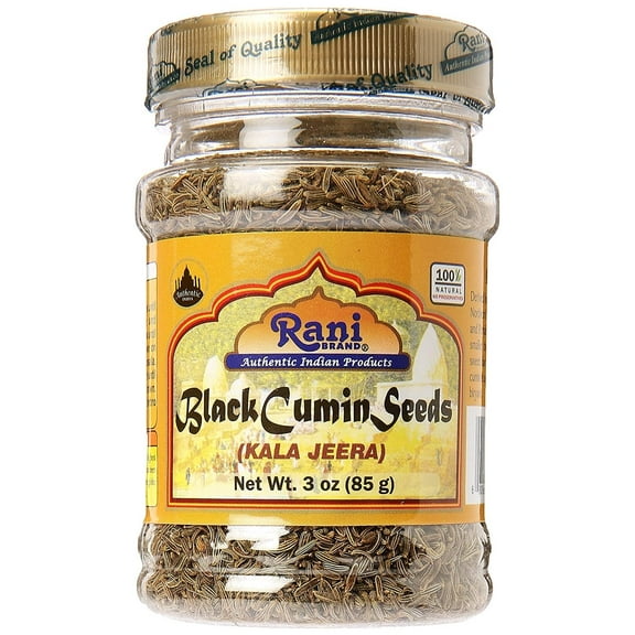 Rani Black Cumin Seeds (Kala Jeera / Bunium bulbocastanum) 3oz (85g) Natural ~ Gluten Friendly | NON-GMO | Kosher | Vegan | Indian Origin
