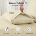 thumbnail image 4 of California Design Den Queen Size Pillow Cases 100% Cotton, Set of 2 - Soft Sateen, Fits Standard & Queen Pillows - Buttery Yellow, 4 of 7