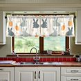 thumbnail image 3 of Yayeee Kitchen Curtains Tier Set of 2 Light Filtering 57"x24" Over Sink Window Panels, Whimsical Rabbits, 3 of 7