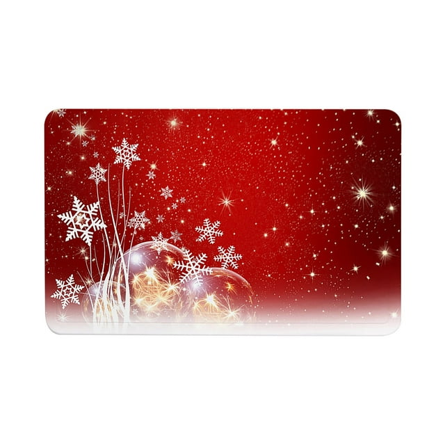 TIELUTT Christmas Printed Floor Mat Entry Door Mat Border Home Bathroom Door Mat Entry Door Carpet Foot Mat Big Soft Blanket Carpet for Dining Room Large Throws Lap Blanket Large Living Room Rug