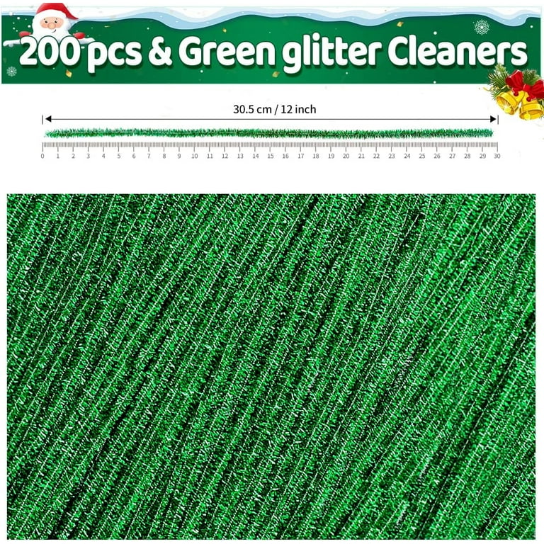 TOCOLES 200psc in 15 Glitter Colors, Pipe Cleaners,Glitter Pipe Cleaners, Chenille Stems, Pipe Cleaners for Crafts, Pipe Cleaner Crafts, Art and Craft