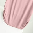 thumbnail image 6 of qelini T-shirts for Women with Round Neck School Season Solid Color Short Sleeved Loose Casual Daily Wearing Basic Tops Juniors Summer Comfortable 1Pack Pink 2XL, 6 of 7