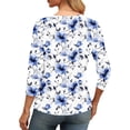 thumbnail image 6 of Women's Tops, Tees & Blouses Petite,3/4 Length Sleeve Womens Tops V Neck Three Quarter T Shirts Spring 2026 Dressy Casual Blouses, 6 of 6