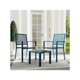 thumbnail image 3 of Studyset Bistro Set 3 Piece Outdoor Patio Bistro Set,3 Pieces Patio Furniture Set,Metal Outdoor Furniture With 2 Chairs And Coffee Table,Modern Bistro Set For Garden,Balcony,Porch, 3 of 5