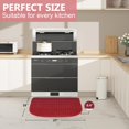thumbnail image 3 of shiyou-Half Round Kitchen Rug, Anti Fatigue Mat, Made of 100% Polypropylene, Non-Slip, Dirt-Resistant, Absorbent, Machine Washable, 27" x18" (Red), 3 of 4