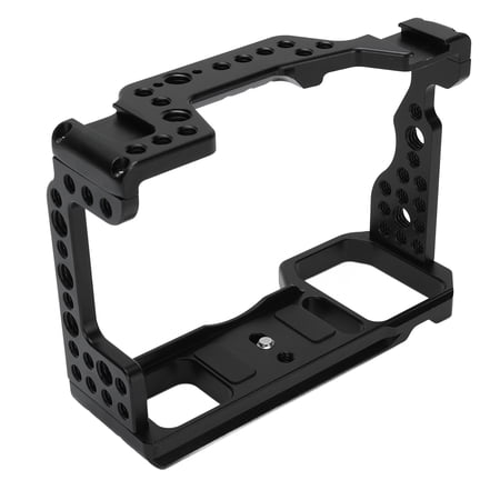 Professional Camera Video Cage Protection Frame Rig for A7M3 A7R3 Mirrorless Stabilizer with 1/4 inch 3/8 inch Threaded Holes Cold Shoe Port / 6.7 x 4.7 x 2.8 in / 17.0 x 12.0 x 7.0 cm