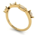 thumbnail image 2 of 0.4 ctw Wedding Band for Women - 14K Yellow Gold Natural Morganite Stackable Eternity Ring, 2 of 6