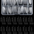 thumbnail image 2 of Clear Long Drop Shape Acrylic Nail Tips 10 Size for Acrylic Nature Nail Tools Natural Nails Tips Square Long Gel Tips Professional Gel Nail Extension Manicure Salon At Home, 2 of 5