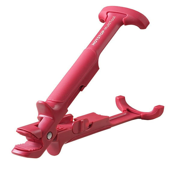 Soimiss Red Silicone Kitchen Hot Plate Gripper Clip Stainless Steel Anti Scalding Bowl Holder