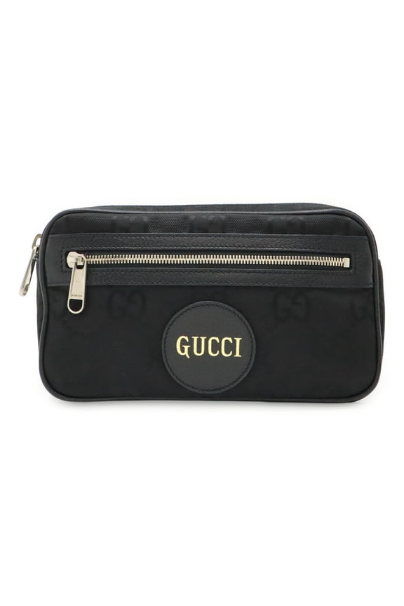 Pre-Owned GUCCI Off The Grid belt bag, body waist nylon canvas and leather, black,... (Good)