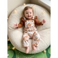 thumbnail image 5 of RUINIXCW Baby Girl Outfit, Long Sleeve Romper with Floral Overall Pants Fall Outfit Clothing Set, 5 of 9