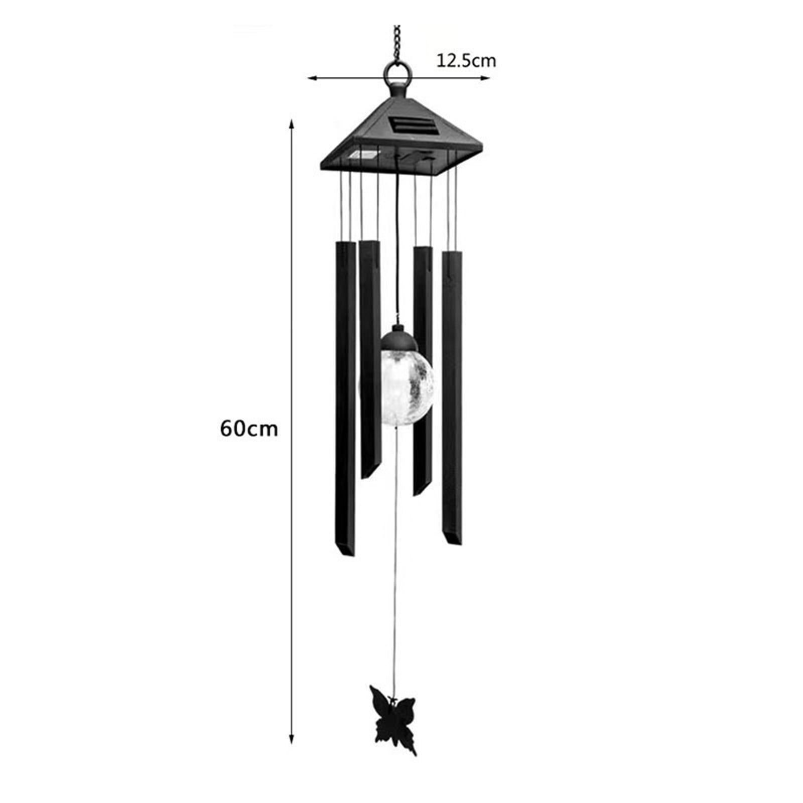 Gmogad Solar Wind Chime Light, Colorful Gradient LED Rotating Hanging Decoration for Garden Balcony, Solar Wind Chime Light Outdoor Courtyard Terrace Decor, Waterproof Musical Ambiance Lighting Gift