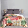 thumbnail image 6 of XMXT Flannel Throw Blanket for Couch, Colorful Succulent Pots Bed Sofa Decor Blankets for Home Bedroom, 40 x 30 inches, 6 of 9