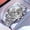 B Silver/Gray, variant on Watches For Men Chronograph Multifunction Business Dress Luxury Casual Analog Moon Phase Flywheel Quartz Stainless Steel Waterproof Luminous Men Wrist Watches Reloj Para Hombre Gray Dial