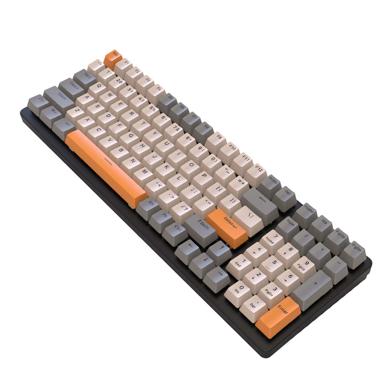 Iumwxz Computer DeskTop Gaming Keyboard 100 Key Mechanical Keyboard Type-C Wired Rgb Led Backlit Red Gaming Mech Keyboard Clearance Christmas home decor christmas clearance outdoors indoor