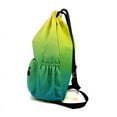 thumbnail image 3 of Bolsa impermeable con cordón, mochila ligera con soporte para botella de agua y bolsillos, cincha deportiva para gimnasio (amarillo verde, pequeña), 3 of 5