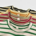 thumbnail image 4 of BOOMNY Girl's Tees Unisex Oversized Casual Striped Printed Short Sleeve Crew Neck Soft Loose Fit Tshits Suitable For Dailywear 3-5 Years, 4 of 7