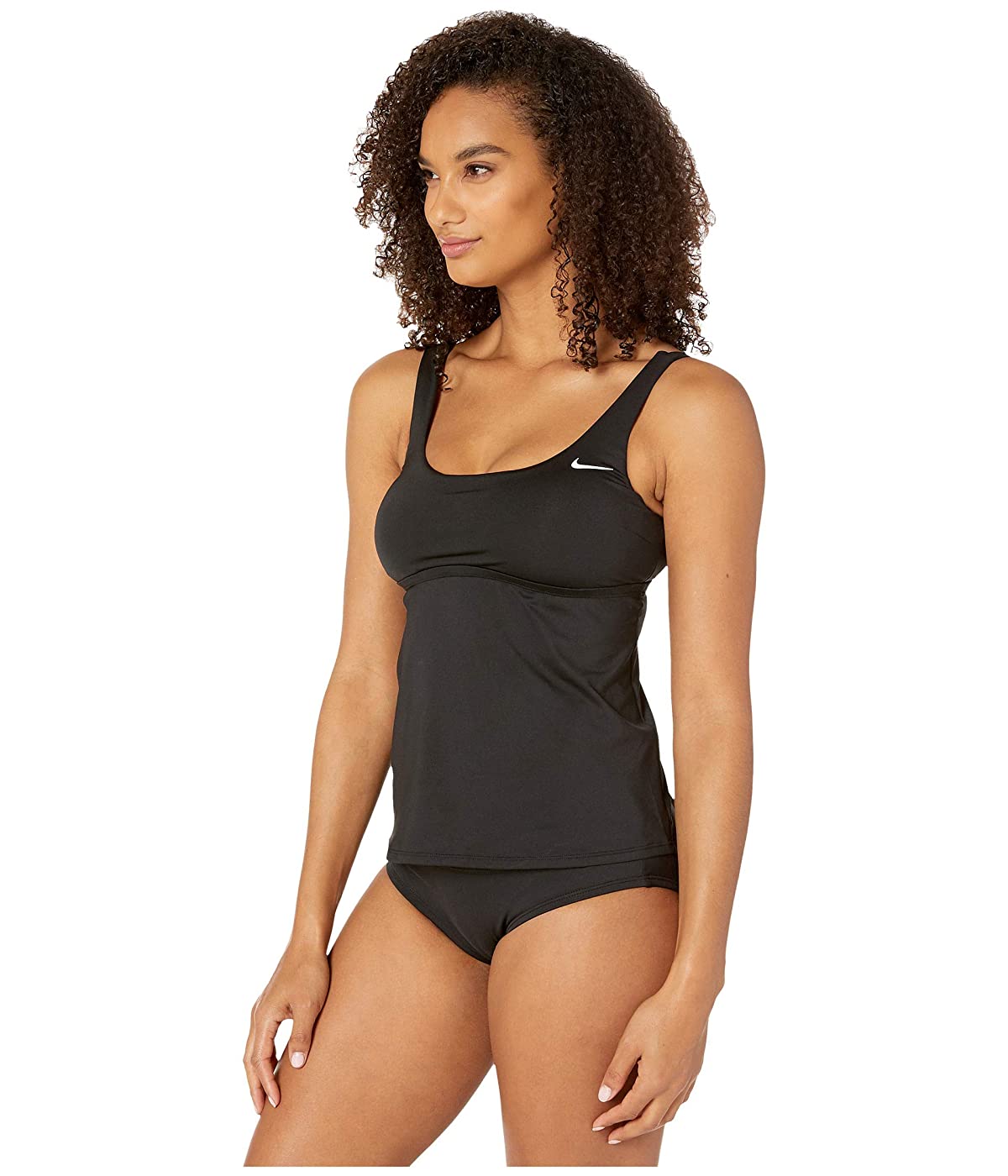 Nike Essential Scoop Neck Tankini Black - Walmart.com