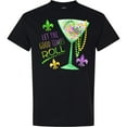 thumbnail image 3 of Inktastic Let the Good Times Roll Mardi Gras Goblet and Beads T-Shirt, 3 of 5