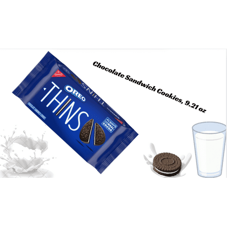 OREO Thins Chocolate Sandwich Cookies, 9.21 oz Family Pack