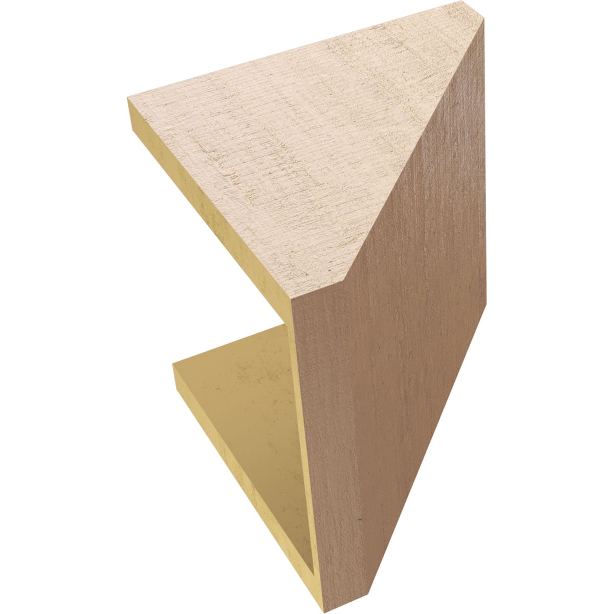 10"W x 10"D x 10"H Wide Concord Rough Cedar Woodgrain TimberThane Corbel, Primed Tan