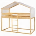 thumbnail image 6 of Twin Over Twin Wood Bunk Bed - Fun Tent Design & Spacious Under Bed Space, 6 of 17
