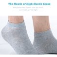thumbnail image 6 of STONCEL Men's Gray Cotton Low-Cut 5-Pack Breathable and Soft Toe Socks, 6 of 8