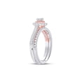 thumbnail image 4 of FB Jewels 10kt Two-tone Gold Womens Round Diamond Bridal Wedding Engagement Ring Band Set 1/2 Cttw, 4 of 4