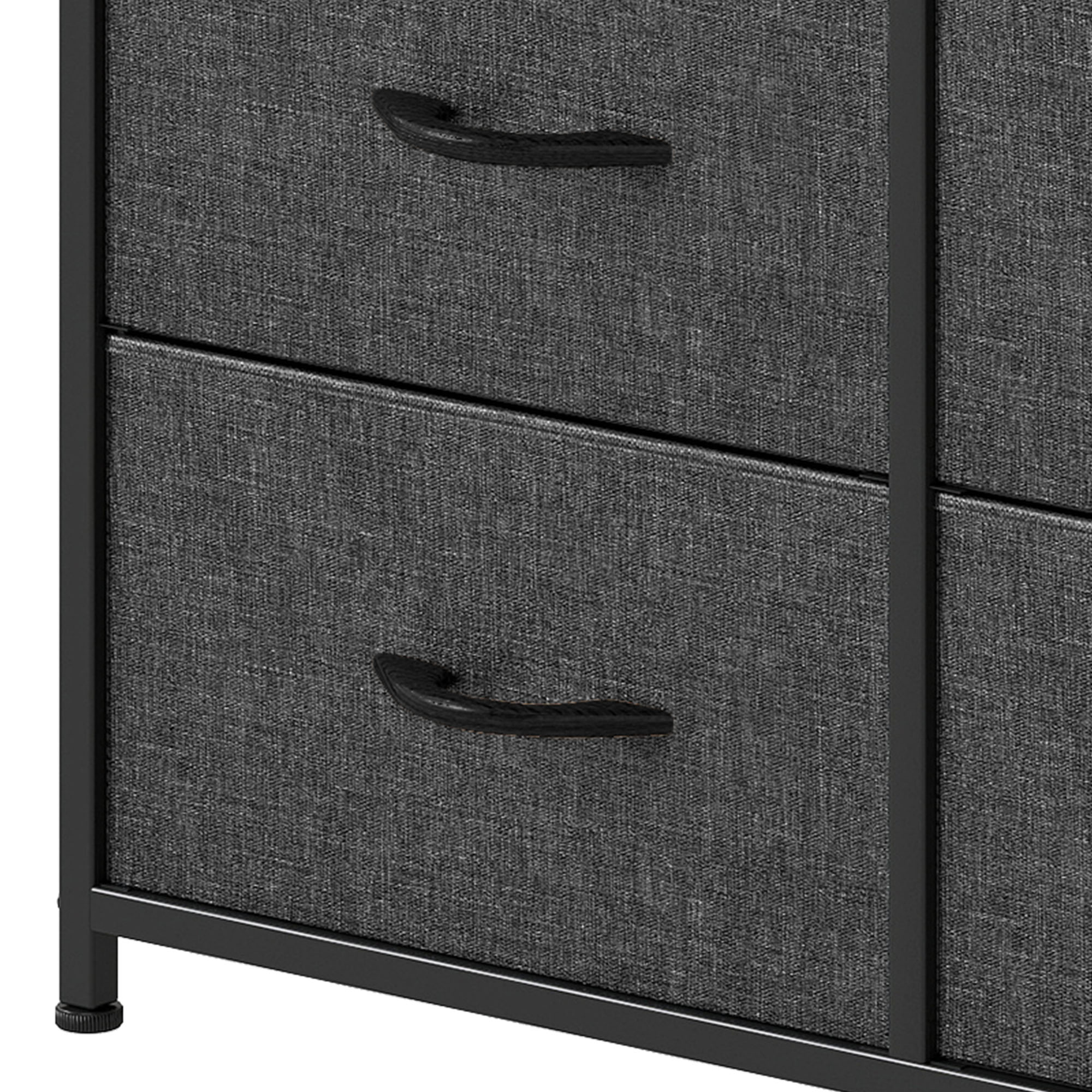 Uforic 8 Drawer Dresser Chest of Drawer Dressers for Fabric Storage Dressers for Living Room Black Gray