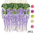thumbnail image 1 of Guirnalda de glicina artificial Yirtree, guirnalda de flores artificiales de seda, vid de glicina, flor colgante para bodas, fiestas en casa, jardín, exterior, flor de seda, decoración colgante para, 1 of 8