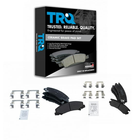 TRQ Front & Rear Posi Semi-Metallic Brake Pad Set for Chevy Impala Monte Carlo BFA20104
