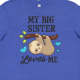 thumbnail image 3 of Inktastic My Big Sister Loves Me with Sloth and Hearts Youth T-Shirt, 3 of 4