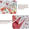 thumbnail image 4 of Joyreap 2 Pieces Floral Patchwork Quilt Set Twin, Burgundy Red n White Flowers Design, Smooth Soft Microfiber Quilt, Bedspread Bed Cover for All Season, 68x86 inches, 4 of 14